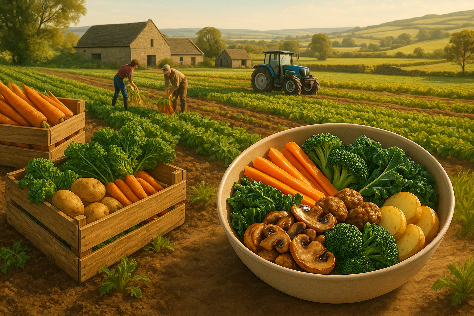 Fresh ingredients from farmers for our bowls