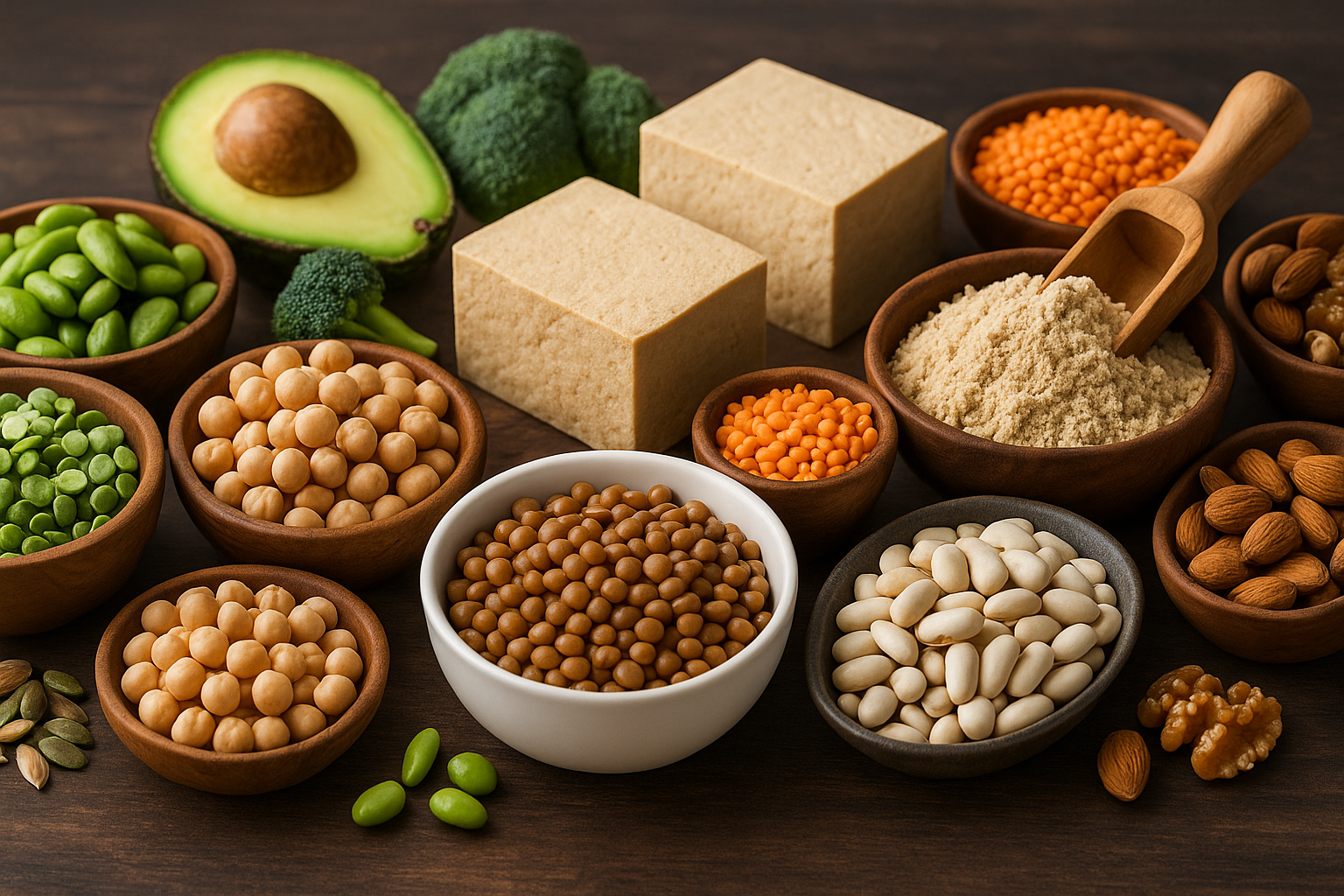 Variations of vegan proteins